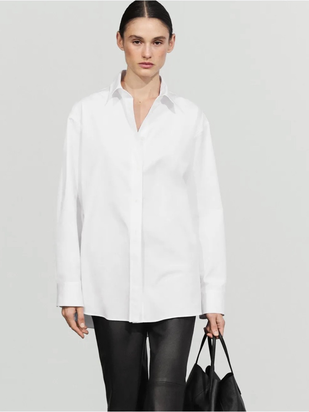 Massimo Dutti White Button Down Shirt Blouse NWT Ref 5170/870